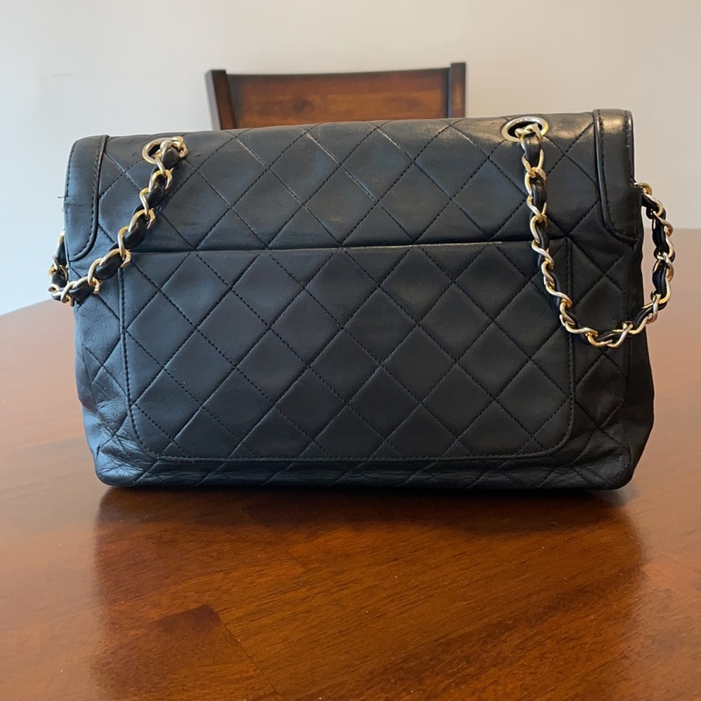 Chanel Lambskin Quilted Jumbo Flap Bag - Picture 8 of 14